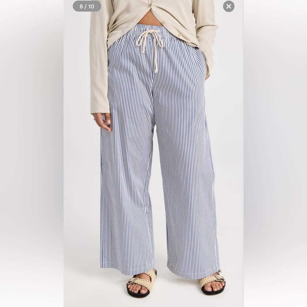 DONNI. Pop Pants Striped Blue Women's Pants
